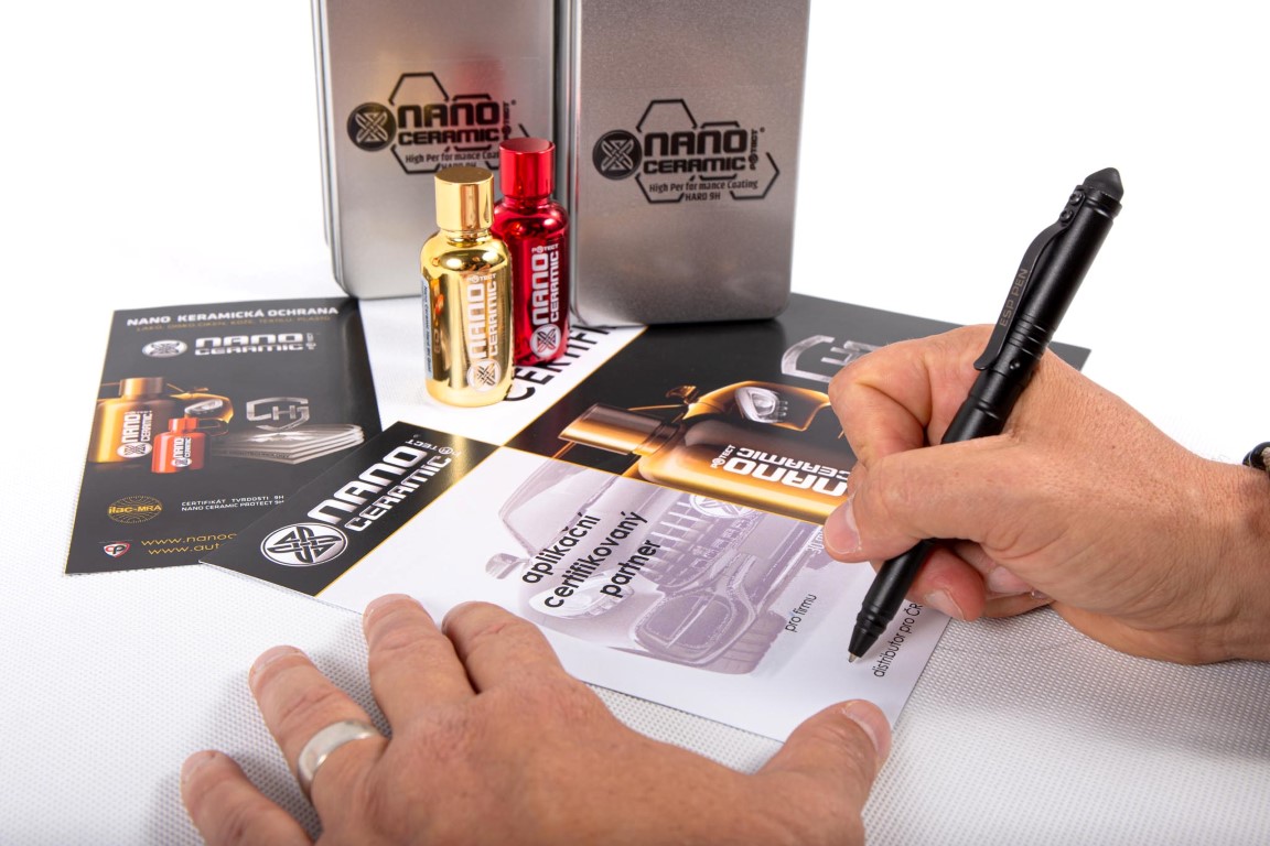 certifikát aplikačního centra Nano Ceramic Protect Hard 9H